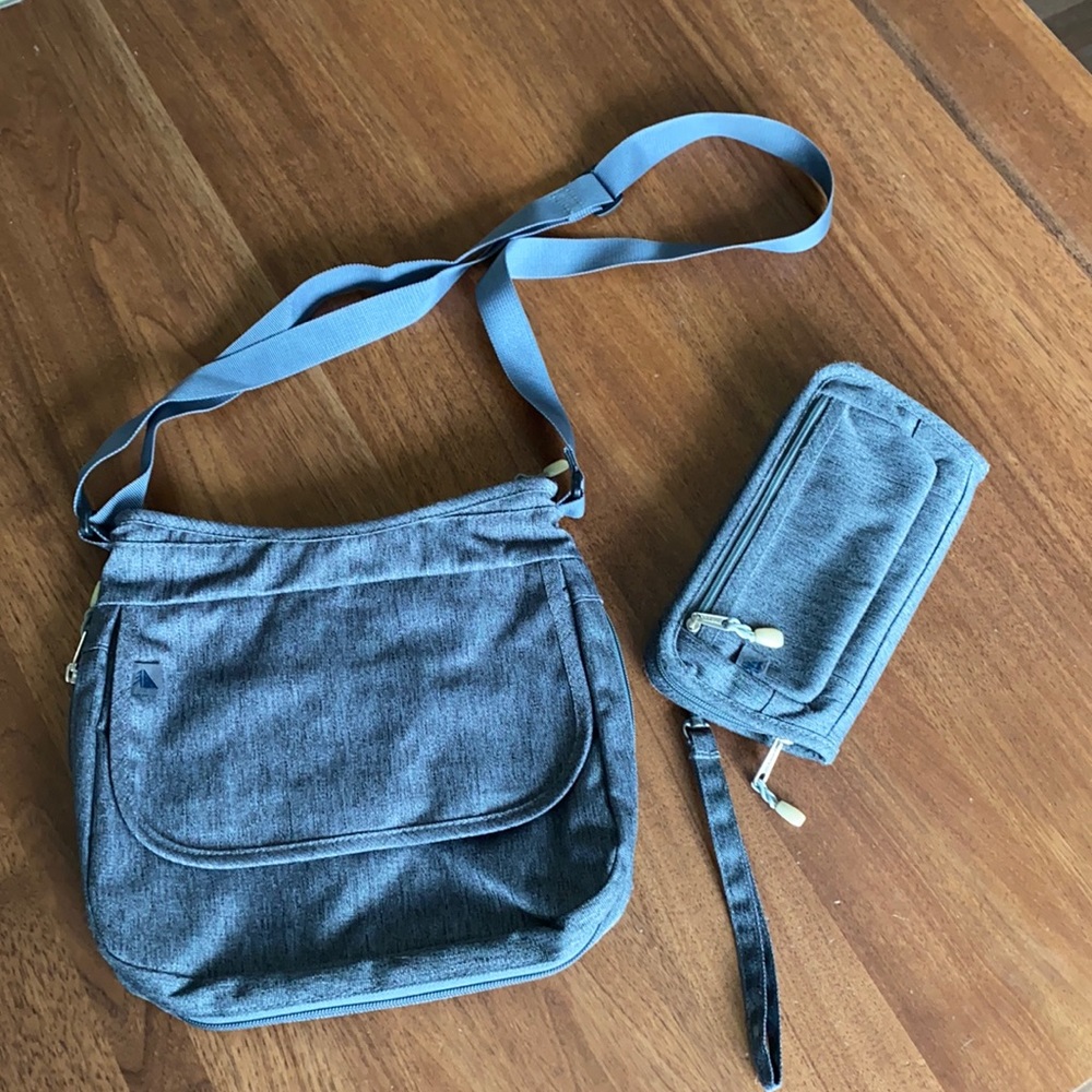 Grey LL. Bean Travel Purse and Wallet